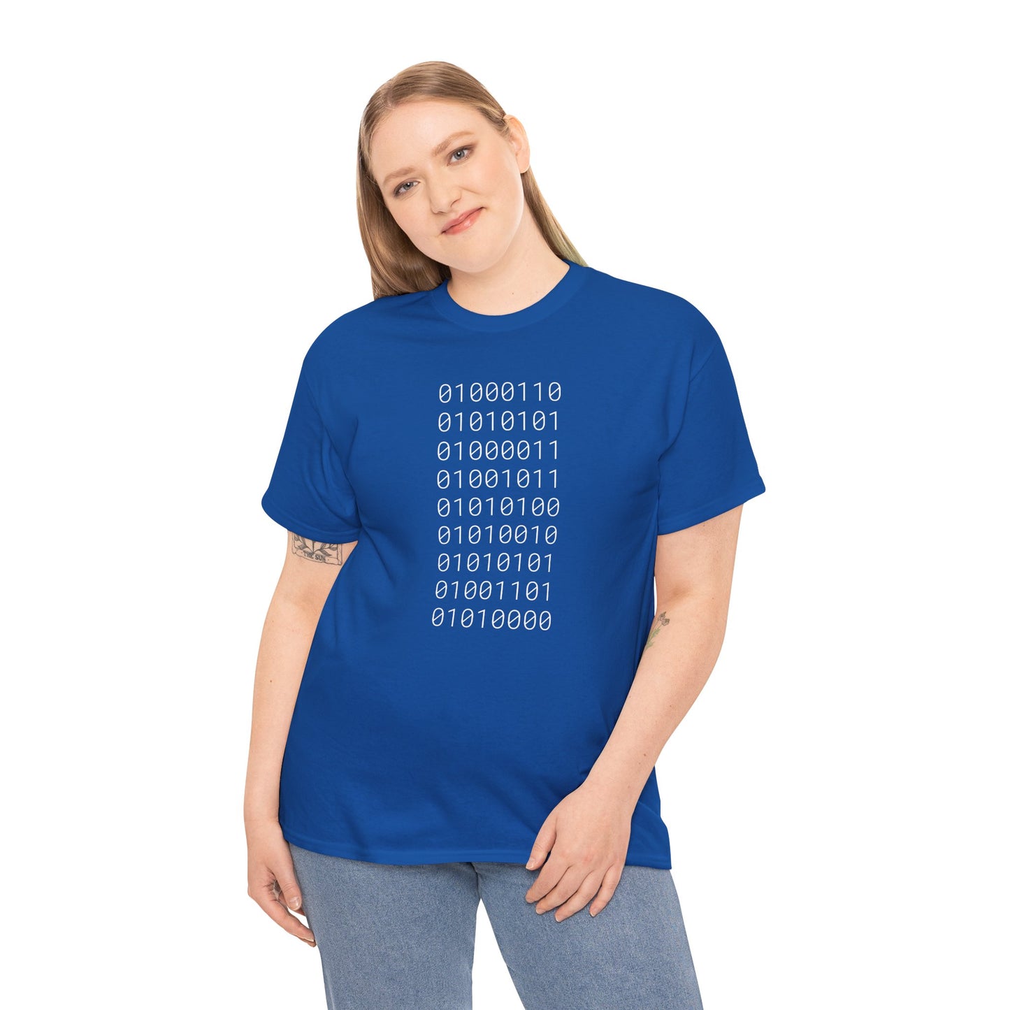 FUCK TRUMP (binary) - Unisex Heavy Cotton T-Shirt