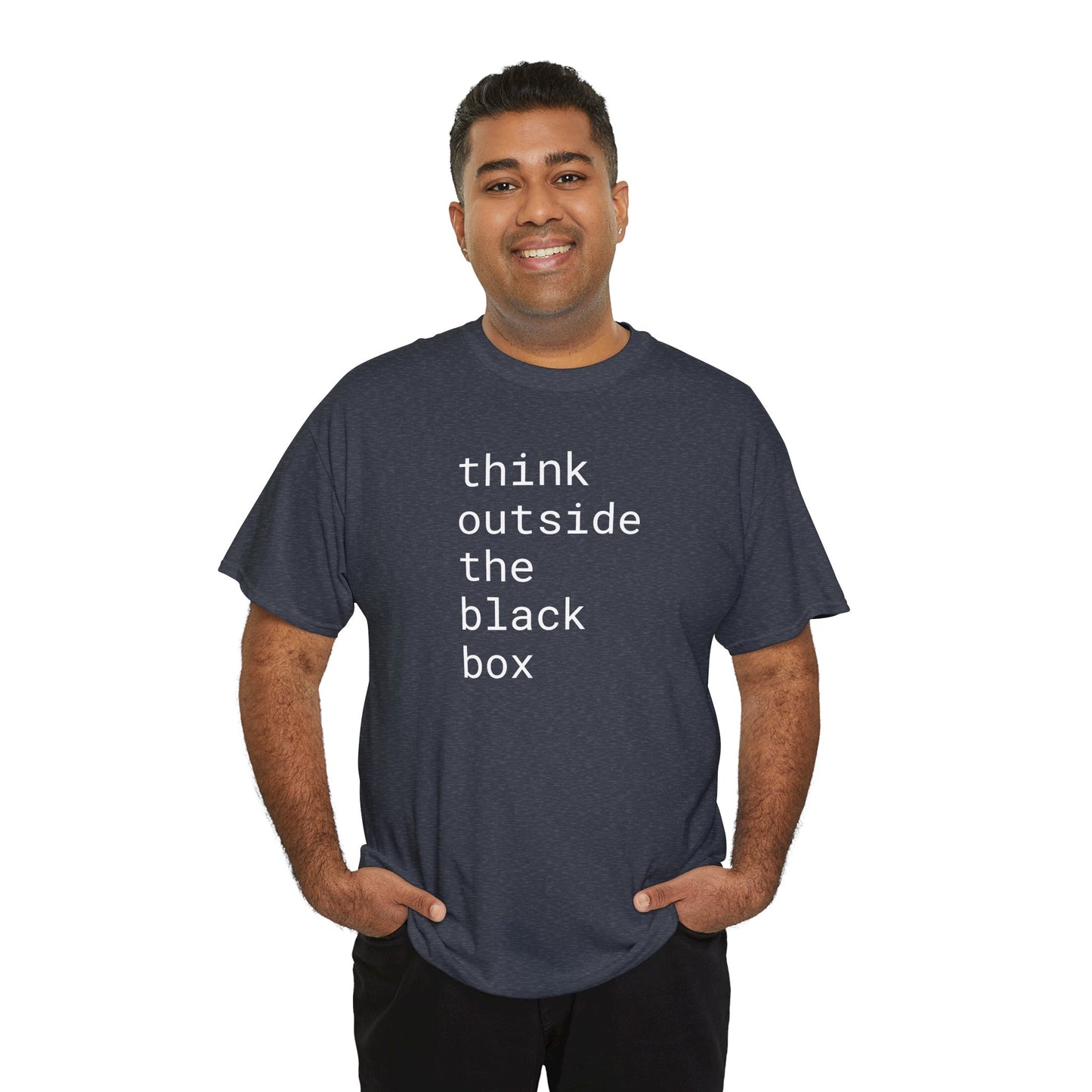 think outside the black box - Unisex Heavy Cotton T-Shirt